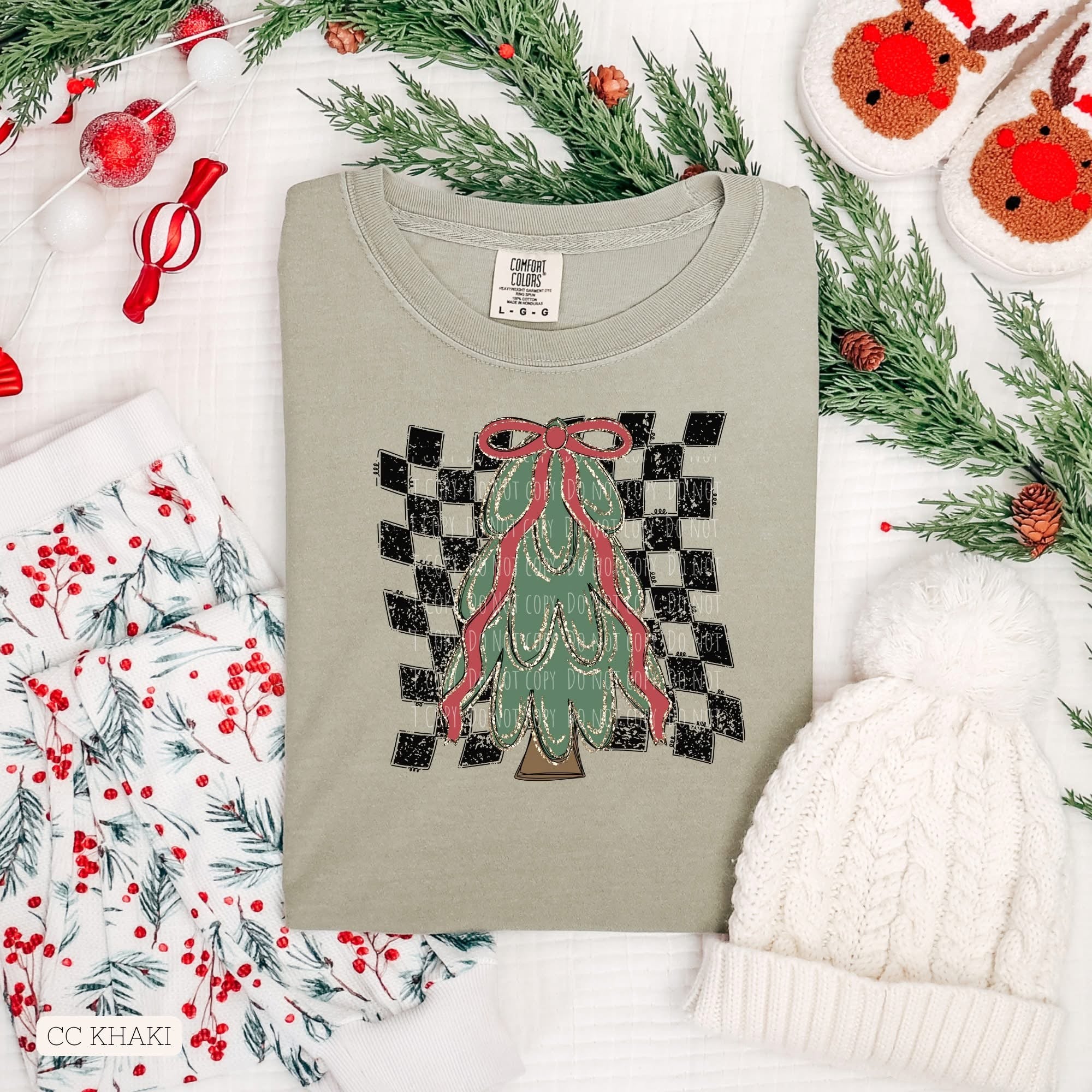 Checkered Tree • ADULT Comfort Color T-Shirt