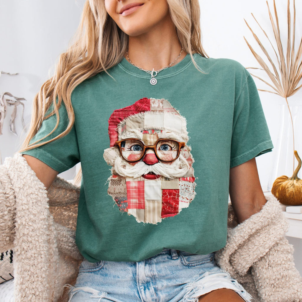 Quilted Santa • ADULT Comfort Color T-Shirt