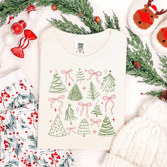 Christmas Tree Collage • ADULT Comfort Color T-Shirt