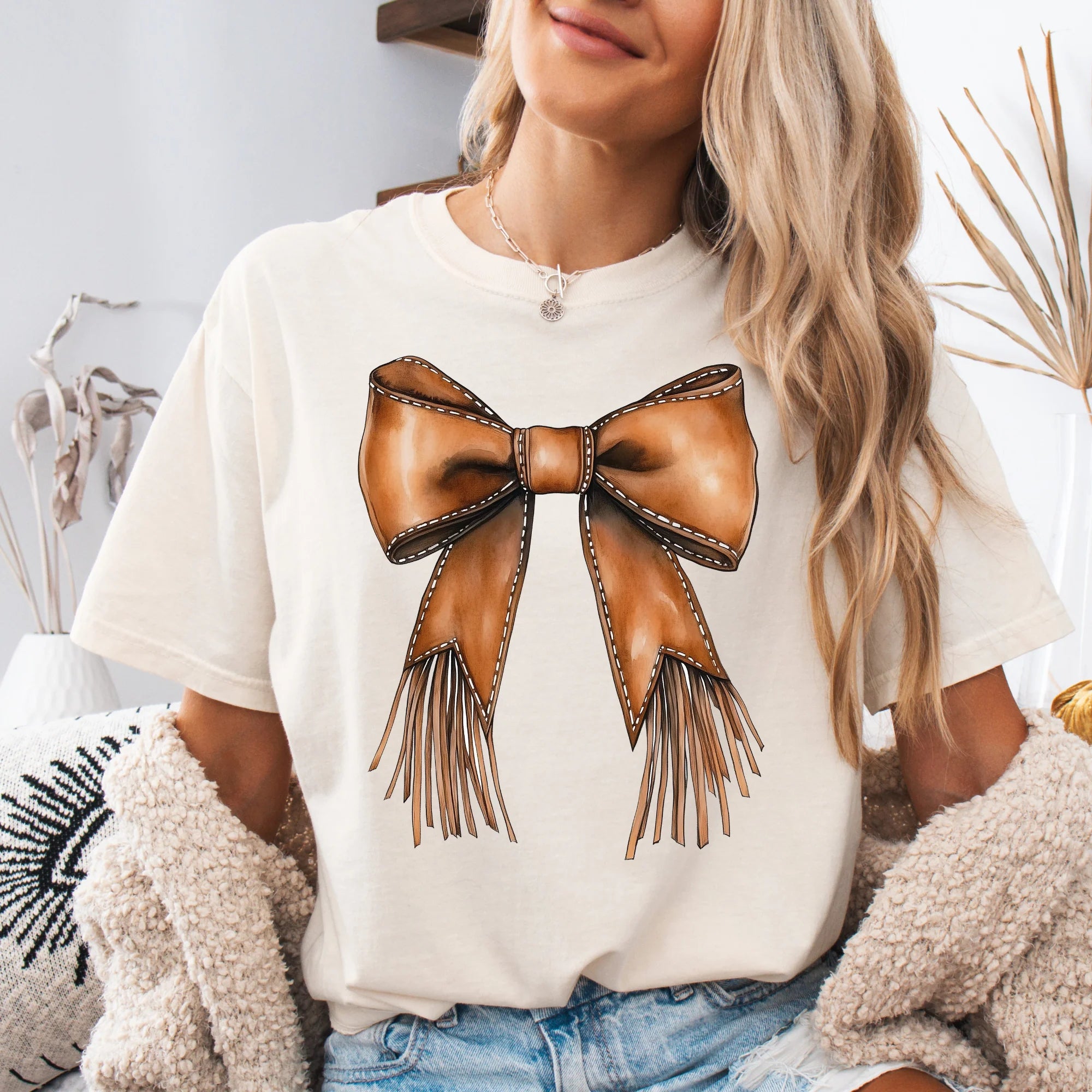 Leather Bow • ADULT Comfort Color T-Shirt