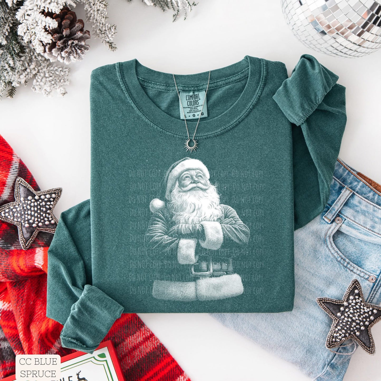 Santa • ADULT Comfort Color Long Sleeve
