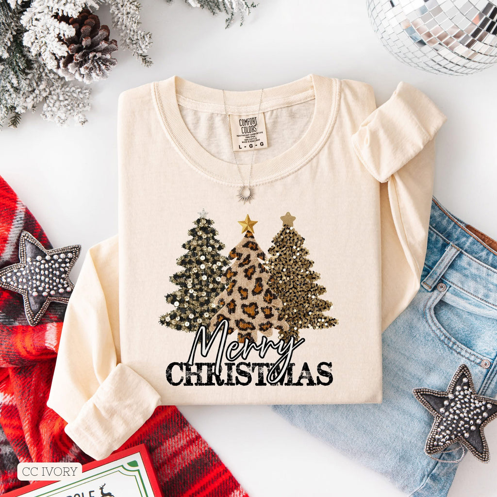 Merry Christmas • ADULT Comfort Color Long Sleeve