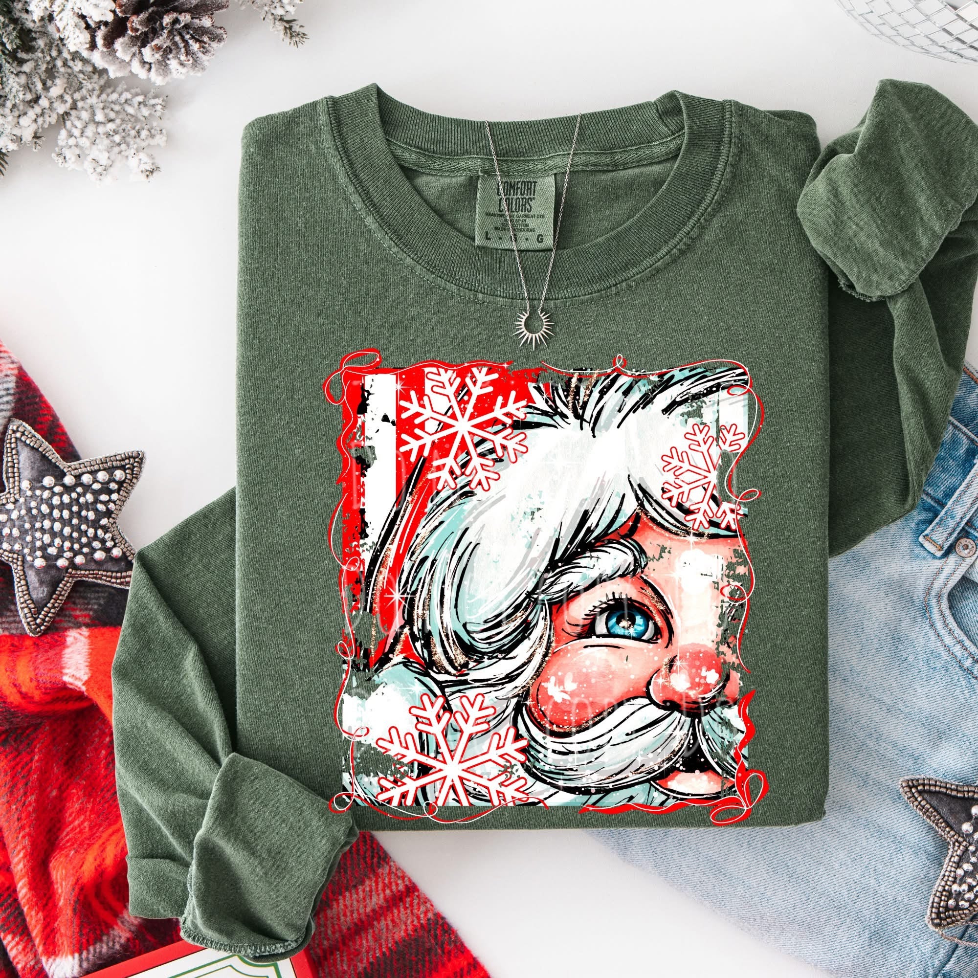 Santa • ADULT Comfort Color Long Sleeve