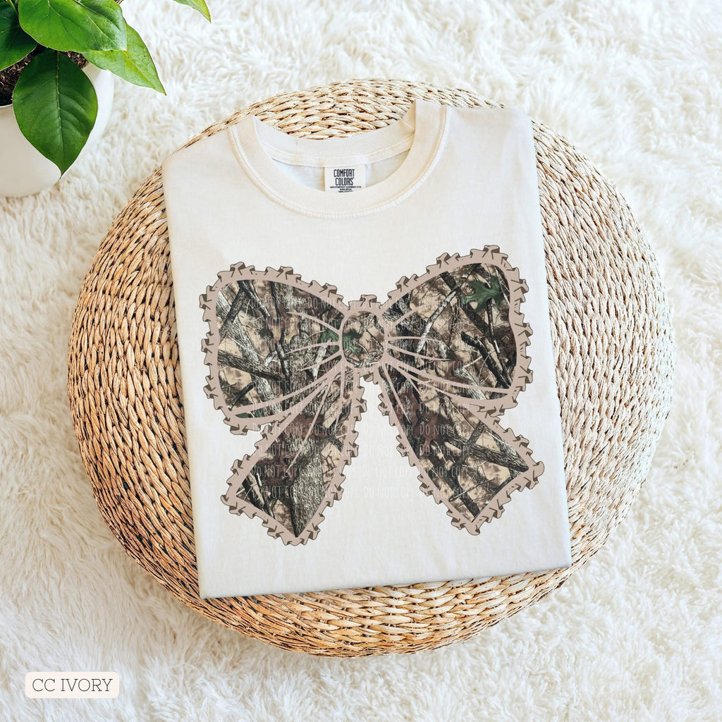 Camo Bow • ADULT Comfort Color T-Shirt