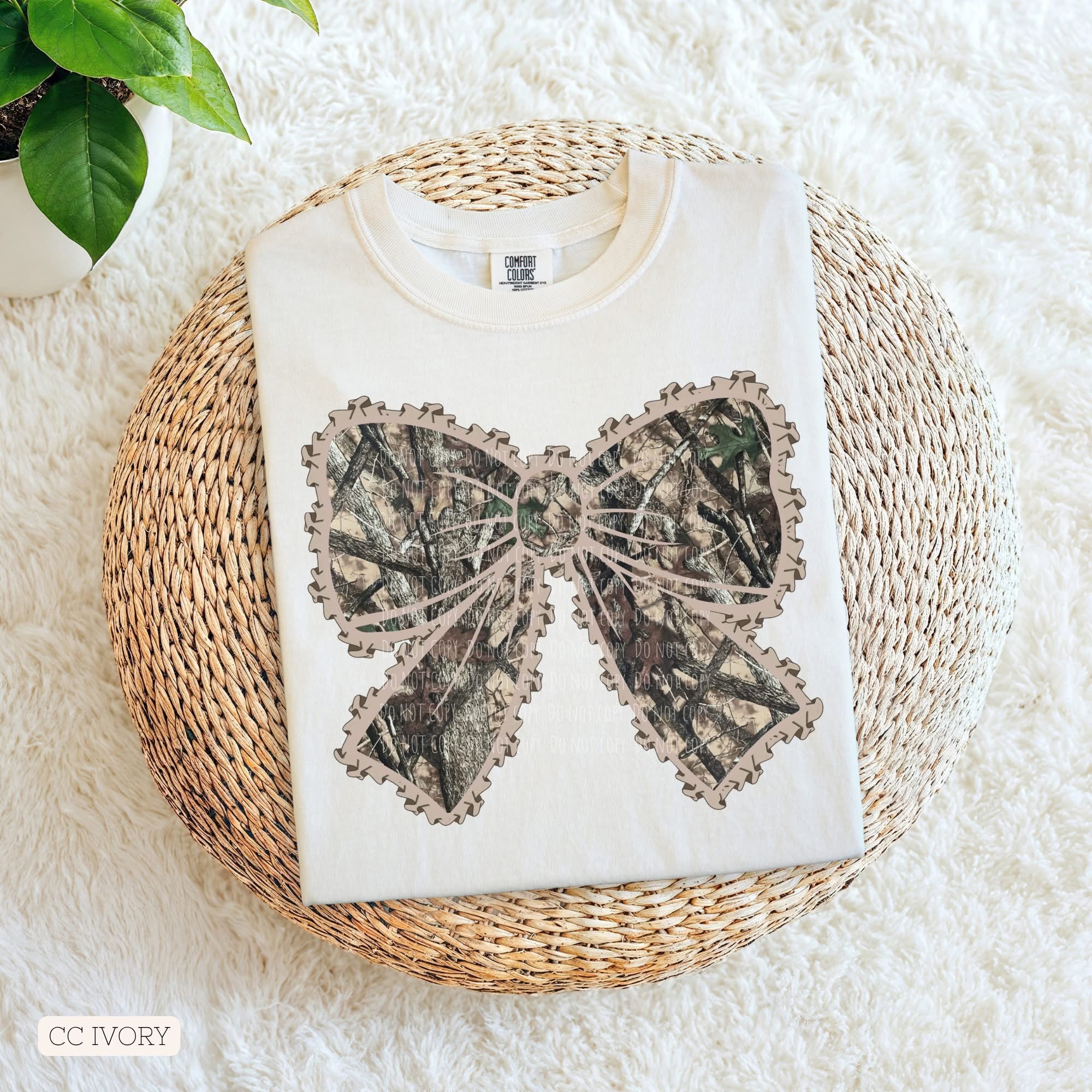 Camo Bow • ADULT Comfort Color T-Shirt