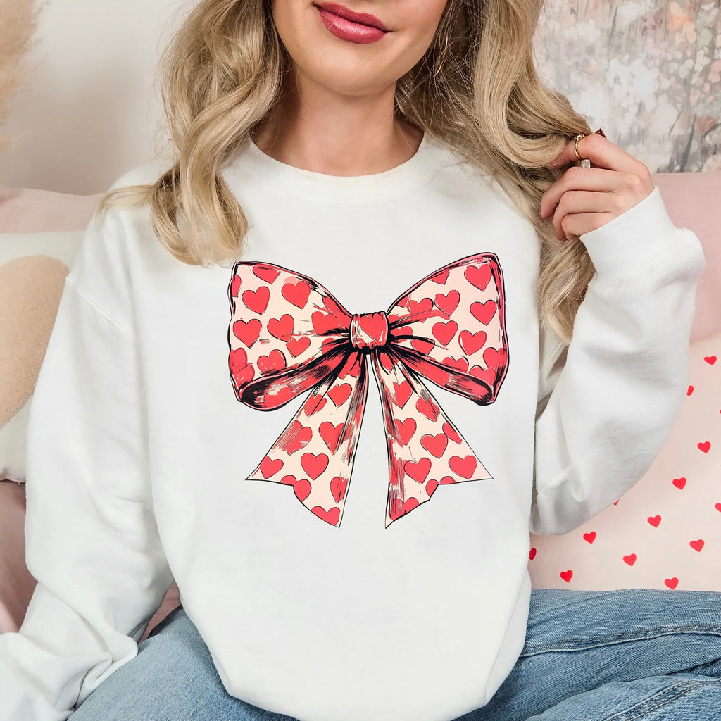 Hearted Bow • ADULT CREWNECK