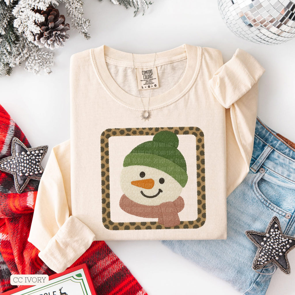 Snowman • ADULT Comfort Color Long Sleeve