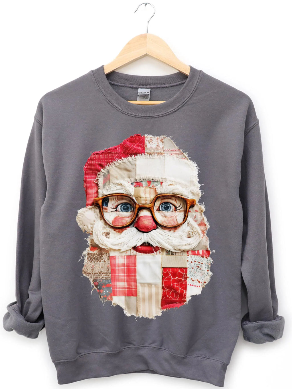 Quilted Santa • ADULT CREWNECK