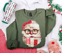 Quilted Santa • ADULT CREWNECK