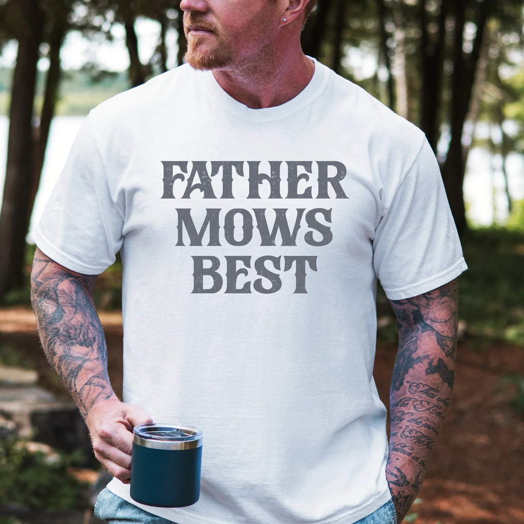 Father Mows Best • ADULT Comfort Color T-Shirt